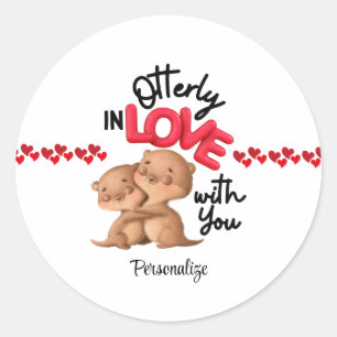 Helemaal verliefd op jou! - SCHATTIGEE VALENTIJNSD Ronde Sticker