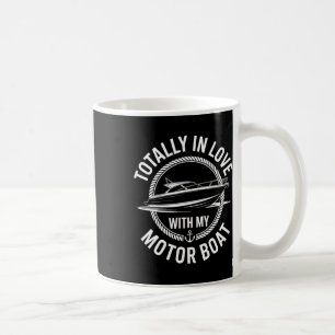 Helemaal verliefd op mijn motorboot kapitein koffiemok