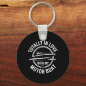 Helemaal verliefd op mijn motorboot kapitein sleutelhanger (Voorkant)
