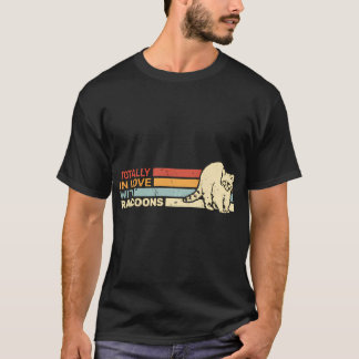 Helemaal verliefd op wasberen Mannen retro vrouwen T-shirt