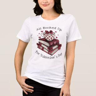 Helemaal Volgeboekt voor Valentijnsdag Kersenrood Tri-Blend Shirt