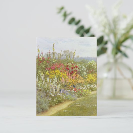 Helen Allingham  A Kruidachtige Grens Briefkaart (Staand voorkant)