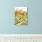 Helen Allingham A Kruidachtige Grens Canvas Afdruk (Insitu (Houten vloer))