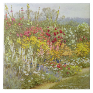 Helen Allingham A Kruidachtige Grens Tegeltje