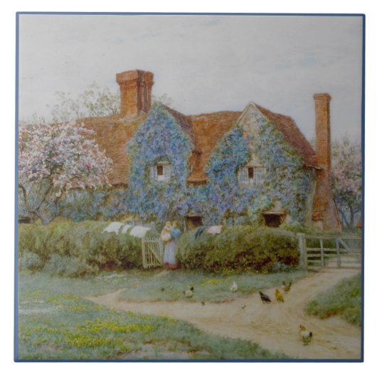 Helen Allingham Buckinghamshire House in Penn Str Tegeltje (Voorkant)