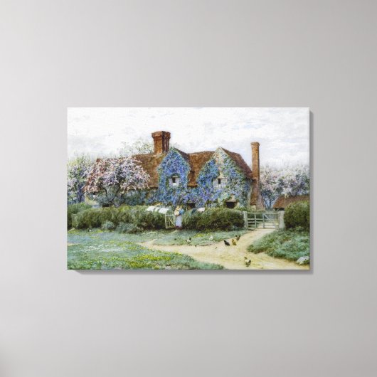 Helen Allingham Buckinghamshire House in Penstreet Canvas Afdruk (Voorkant)