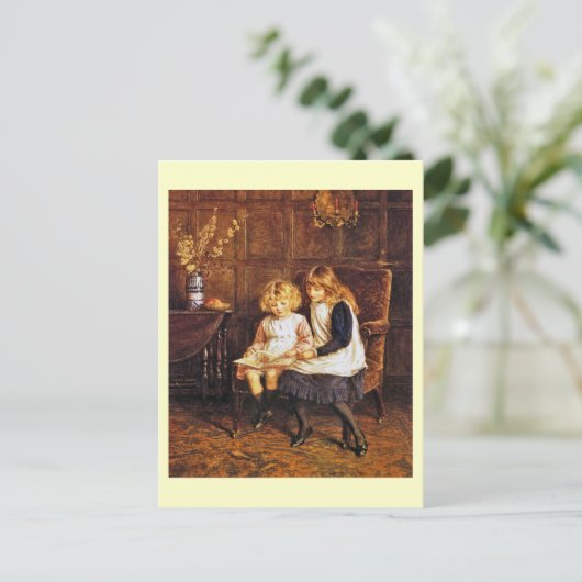 Helen Allingham: De leessonkunst Briefkaart (Staand voorkant)