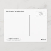 Helen Allingham: De leessonkunst Briefkaart (Achterkant)