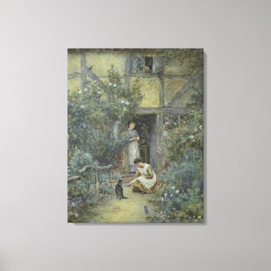 Helen Allingham De melkschaar Canvas Afdruk (Voorkant)