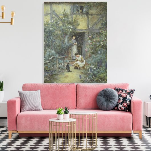 Helen Allingham De melkschaar Canvas Afdruk (Insitu (Woonkamer))