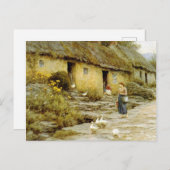  Helen Allingham Irish Cottage Briefkaart (Voorkant / Achterkant)