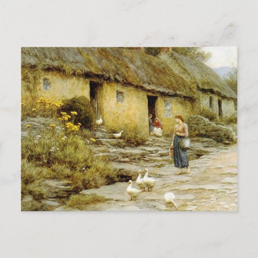  Helen Allingham Irish Cottage Briefkaart (Voorkant)