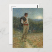 Helen Allingham Vintage Harvest Moon Briefkaart (Voorkant / Achterkant)