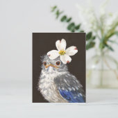 Helen baby bluebird met briefkaart van doornhaai (Staand voorkant)