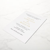 Helen Classic Elegant Wedding Folie Uitnodiging (Gedraaid)