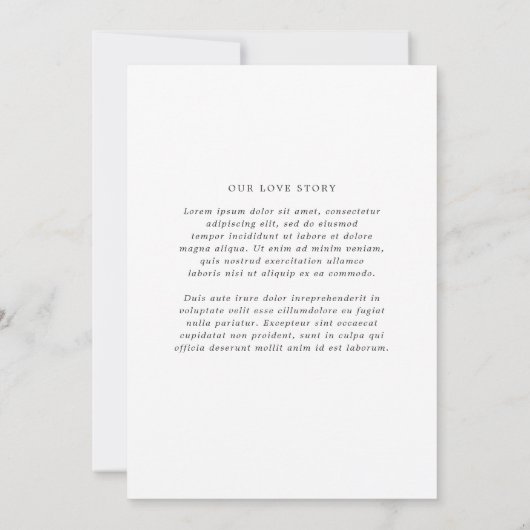 Helen Classic Elegant Wedding Kaart (Achterkant)