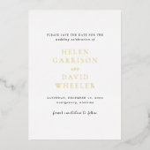 Helen Classic Elegant Wedding Save the Date Folie Uitnodiging (Voorkant)