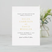 Helen Classic Elegant Wedding Save the Date Folie Uitnodiging (Staand Voorkant)