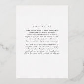 Helen Classic Elegant Wedding Save the Date Folie Uitnodiging (Achterkant)