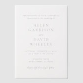 Helen Classic Elegant Wedding Vellum Uitnodigingen (Voorkant)