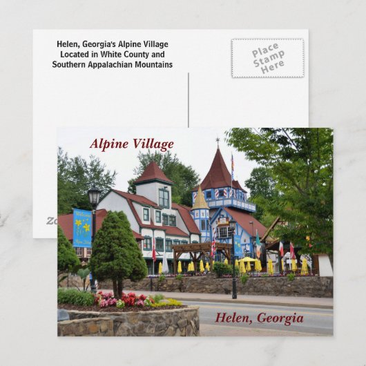 Helen. De Prentbriefkaar van Georgië Briefkaart (Voorkant / Achterkant)