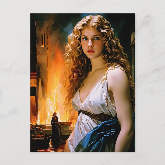 Helen, de schoonheid van een Spartaan, het vuur va Briefkaart (Voorkant)