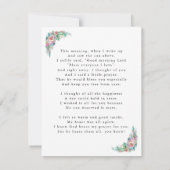 Helen Face kaart met gedicht (Achterkant)