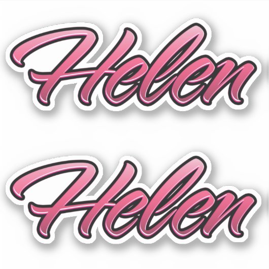 Helen faded pink Aufkleber Sticker Stickerset (Voorkant)