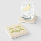 Helen Foster "Ginkgo" Stenen Onderzetter (Zijkant)