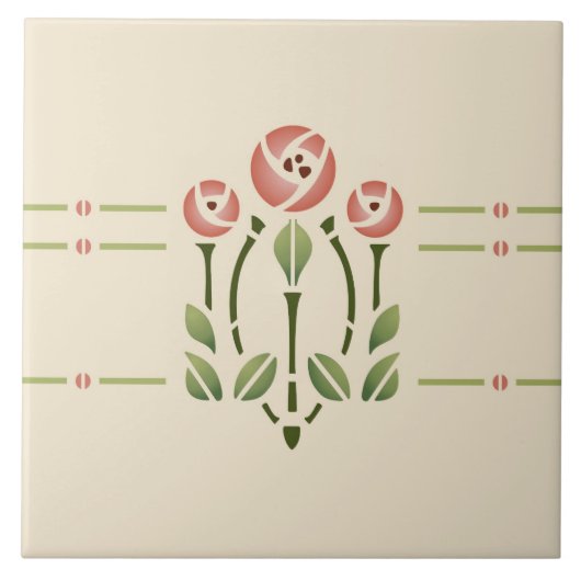 Helen Foster "Glasgow Roos" Tegeltje (Voorkant)