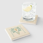 Helen Foster "Pinecone" Stenen Onderzetter (Zijkant)