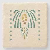Helen Foster "Pinecone" Stenen Onderzetter (Voorkant)