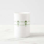 Helen Foster "Prairie Frieze" Stencil Pattern Porselein Kop (Voorkant)