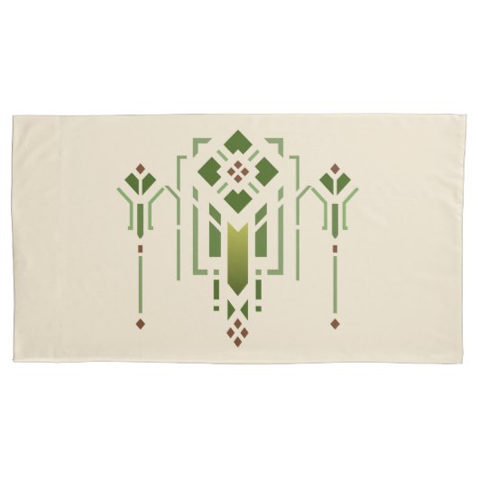 Helen Foster Prairie Stencil Motif King Size Kussensloop (Voorkant)