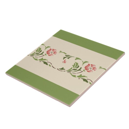 Helen Foster "Roos Border" Tegeltje (Zijkant)