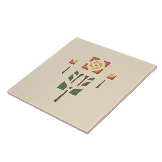 Helen Foster "Tea Roos" Tegeltje (Zijkant)