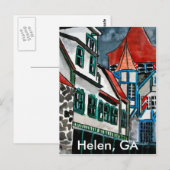 Helen GA vakantieparadijs Duitse stad Georgia kuns Briefkaart (Voorkant / Achterkant)