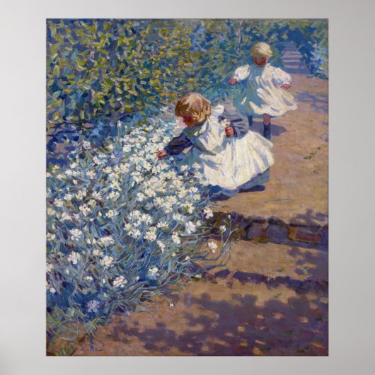 Helen Galloway McNicoll Picking Flowers Poster (Voorkant)
