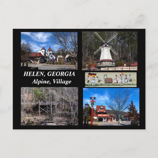 Helen, Georgia Alpine Village Briefkaart (Voorkant)