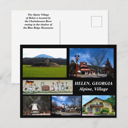 Helen, Georgia Alpine Village briefkaart (Voorkant / Achterkant)