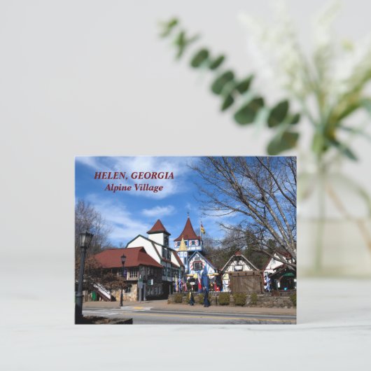 Helen, Georgia Alpine Village briefkaart (Staand voorkant)