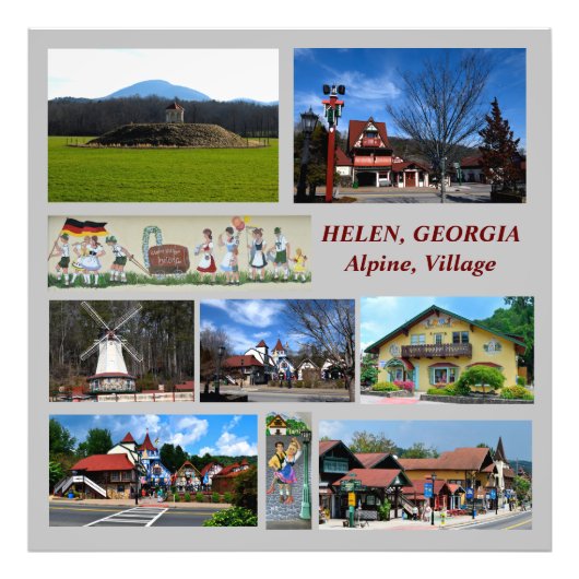 Helen, Georgia Alpine Village fotoprint Foto Afdruk (Voorkant)