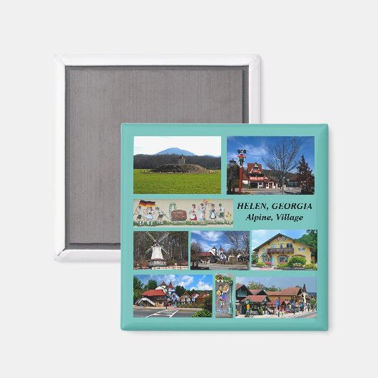 Helen, Georgia Alpine Village magnet (Voorkant / Achterkant)