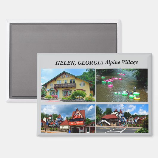 Helen Georgia Alpine Village Magnet (Voorkant / Achterkant)