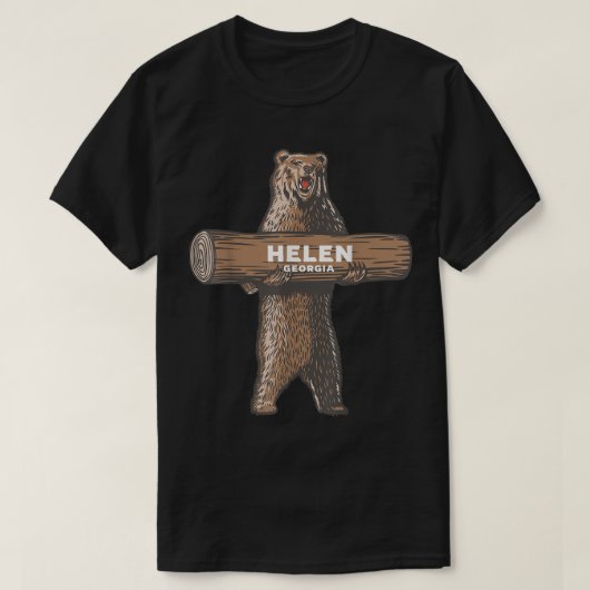 Helen Georgia GA Growling Bear Vacation Souvenir  T-shirt (Design voorkant)