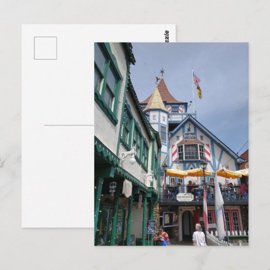 Helen Georgia German Town Briefkaart (Voorkant / Achterkant)
