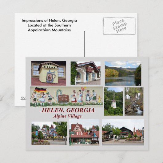 Helen. Georgië Briefkaart (Voorkant / Achterkant)