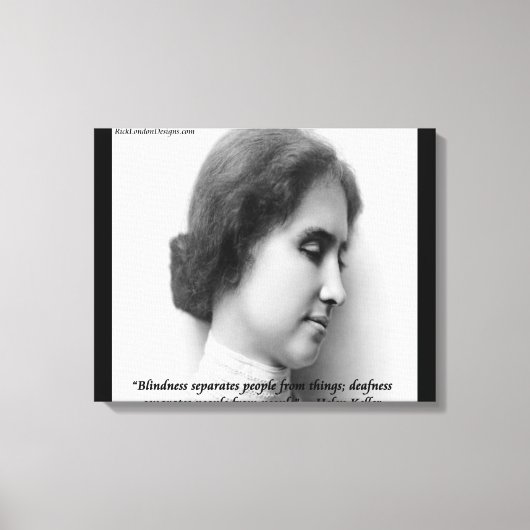 Helen Keller beroemd doof/blind citaat canvasprint Canvas Afdruk (Voorkant)