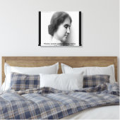 Helen Keller beroemd doof/blind citaat canvasprint Canvas Afdruk (Insitu (Slaapkamer))