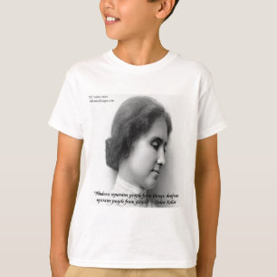Helen Keller & beroemd doof/Blind Citaat T-shirt